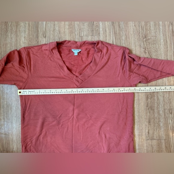 Orvis Vneck pullover rust colored sweater Medium - Picture 6 of 9